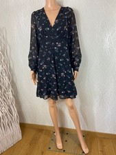 Robe fleurie manches longues modèle Orla An’ge - 36 Noir