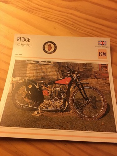 Rudge 500 speedway 1930 carte - 500,