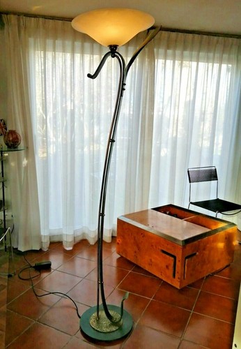 Lampadaire fer forgé laiton - fer,