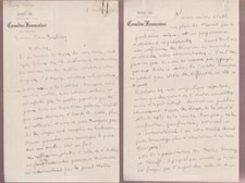 Pierre BERTIN 2 LETTRES AUTOGRAPHES SIGNEES Juillet 1936