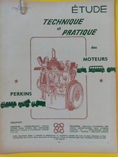 Moteur diesel Perkins étude technique d'époque 1955
