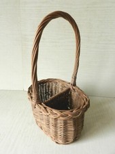 ANCIEN PANIER en ROTIN à DEUX