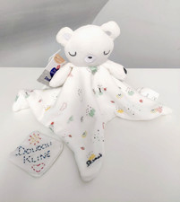 Doudou Plat Carré Ours Blanc