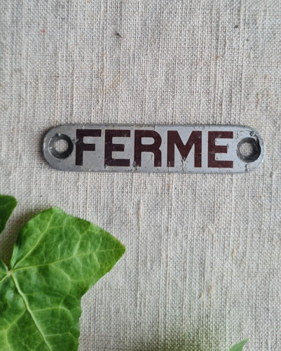 Ancienne petite plaque alu fer - ancienne,