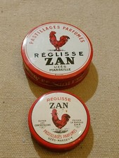 2 Anciennes Boîtes en métal Réglisse ZAN - UZÈS Marseille 