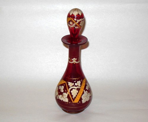Antique red hand ptd enamel - hand,