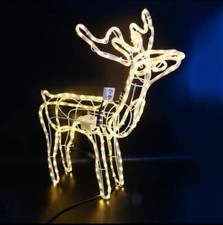 Renne Lumineux De Père Noël LED Avec Mouvement Tête Blanc Chaud REB