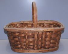 -PANIER ANCIEN CHATAIGNIER Tressé PUR JUS de GRENIER à Dépoussiérer COLLECTION D