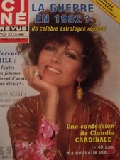 ▬► 1982 Ciné Revue 13 Claudia Cardinale Hallyday Katia Tchenko Sylvie Vartan 3p