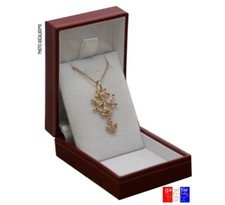 Pendentif croix huguenote protestante en plaqué Or 18 ct  opt. chaine 45cm 50cm