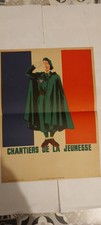 authentique affiche 1942 - chantier de la jeunesse