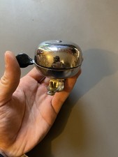 Ancienne sonnette cloche vélo ou solex chrome fonctionnelle vintage
