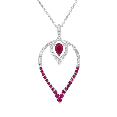 Poire rubis diamant larme - poire,