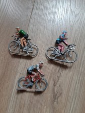 lot de 3 figurines vintage anciens coureurs cyclistes miniature