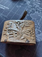 ANCIENNE PETITE BOITE EN BOIS A OUVRANT BOITE A TABAC BOITE A PRISSER