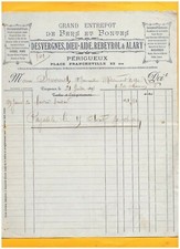 PERIGUEUX (24) QUINCAILLERIE OUTILLAGE "DESVERGNES ,DIEU-AIDE, REBEYROL" en 1895