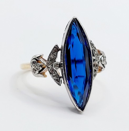 Bague marquise art deco 18k - marquise,