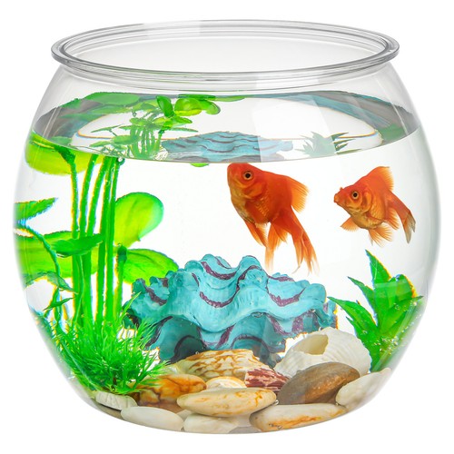 Bocal poisson rouge plastique - bocal,