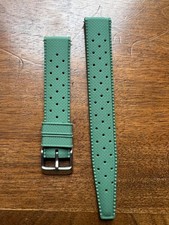 bracelet de montre tropical en silicone vert militaire 18mm neuf