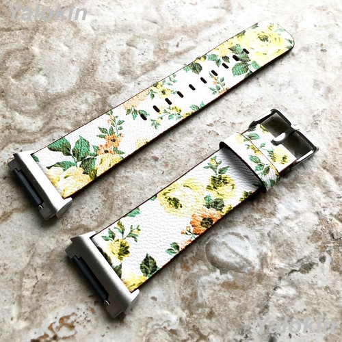 Jaune floral motif cuir - motif,