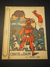 Jouet Publicitaire à Découper PHOSPHATINE FALIERES Vénerie Chasse au Daim TBE