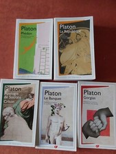 PLATON / Phédon Apologie de Socrate Criton Gorgias Banquet République / LOT 