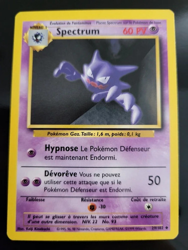 Carte pokémon spectrum 102 - carte,