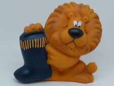 GRANDE FIGURINE ANCIENNE PVC PLASTIQUE TIRELIRE LION PUB CREDIT LYONNAIS?CLODREY