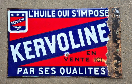 Plaque émaillée kervoline - plaque,