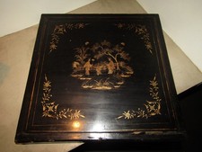 Ancienne Boîte à Châle style Asiatique Epoque Fin XIXème