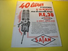 FEUILLET D EPOQUE POMPE A ESSENCE SATAM MECANIQUE PE 38 - boutillon themis samoa