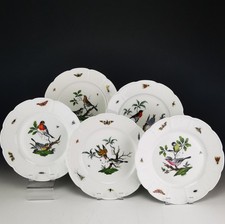 Limoges Céralene  "OISEAUX" - 5 Assiettes décorées Meissen - ø 24 Cm (Raynaud)