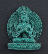 Amulette tibétaine Vajradhara bodhisattva Tsa Tsa résine talisman 26518