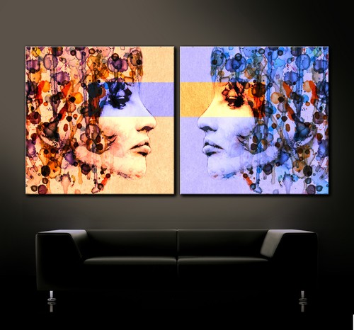Pop art double vision toile - pop,