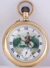 WWI Great Guerre Impérial Pavel Buhre Poche Montre Plaqué Or c1914 Tsar Nicholas