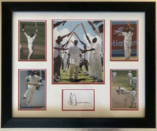 Cadre signé Brian Lara cricket Antilles signé à la main