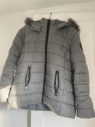 Doudoune grise capuche - doudoune,