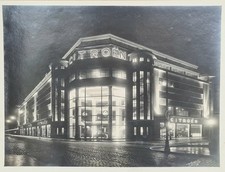 Grande Photo Art-déco 1930 bâtiment garage voiture Citroën signée Florenlin Lyon