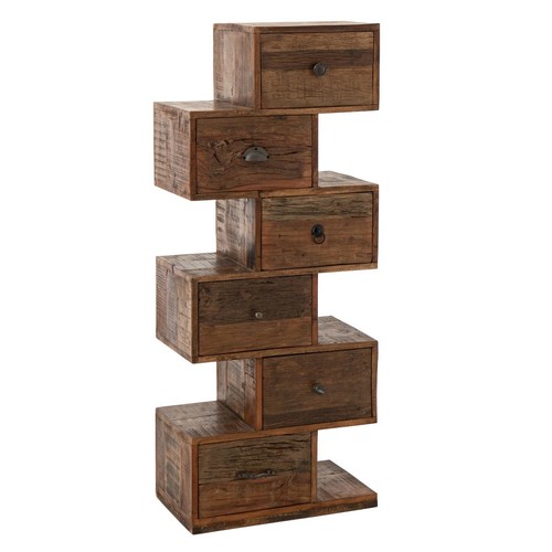 Commode tiroirs bois - 6, en