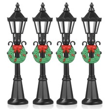  4 pcs de Noël lampadaire Micro Village Accessoires Miniature Doll House Street