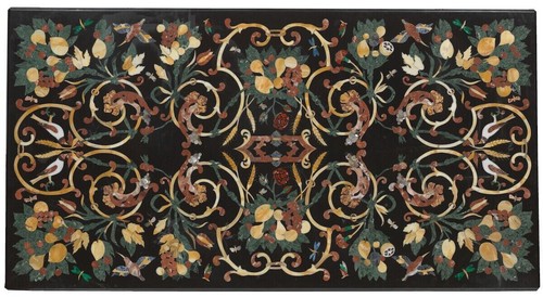 Black marble dining - 4'x2.5',