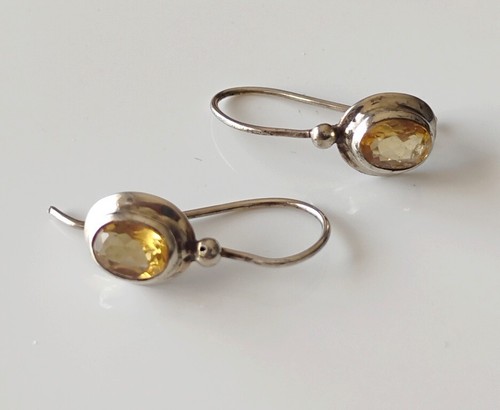 Boucle oreille citrine et - boucle,