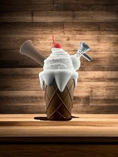 Bong Ice Cream 18cm Blanc