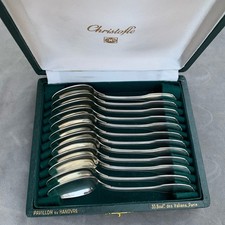 Christofle Versailles 12 Cuillères Argent Massif Minerve 336g