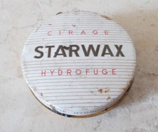 Vintage french shoe polish tin box STARWAX Cirage Hydrofuge France cleaner