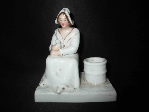 Old porcelain inkwell from - porcelain,