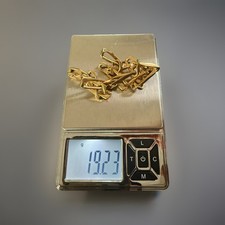 Bracelet gourmette Homme maille chaîne alternée plaqué or poinçon