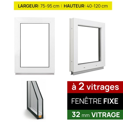 Fenêtre pvc fixe double - fixe,