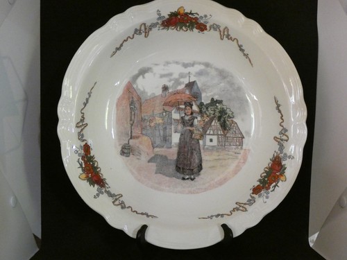 Ancien plat rond - plat, creux