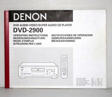 DENON DVD-2900, notice d'utilisation, 7 langues.